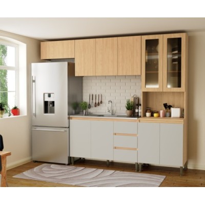 COZINHA REBECA 4PCS MEL/OFF WHITE 260X220X52CM COD 657.037 COZINHA REBECA 4PCS MEL/OFF WHITE 260X220X52CM COD 657.037